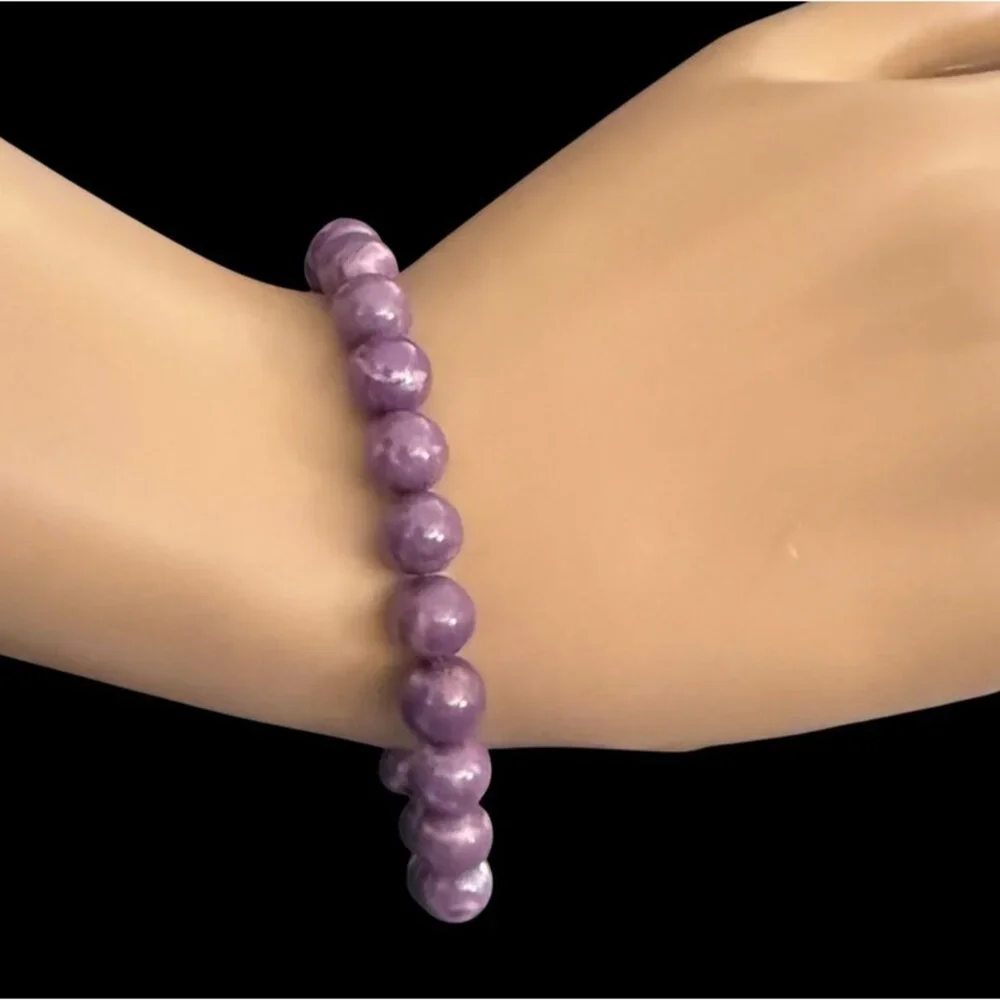 Purple Amethyst Crystal Bracelet Size 6.25